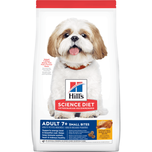 Hill's® Science Diet® Adult 7+ Small Bites Chicken Meal, Barley & Brown Rice Recipe dog food．2kg/15lb