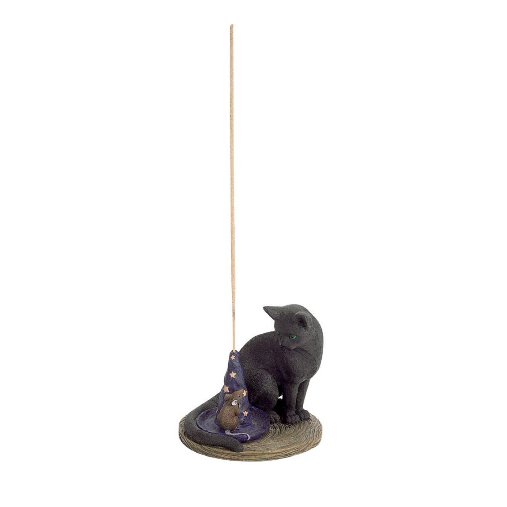 3.75" MAGICAL CAT AND MOUSE INCENSE BURNER