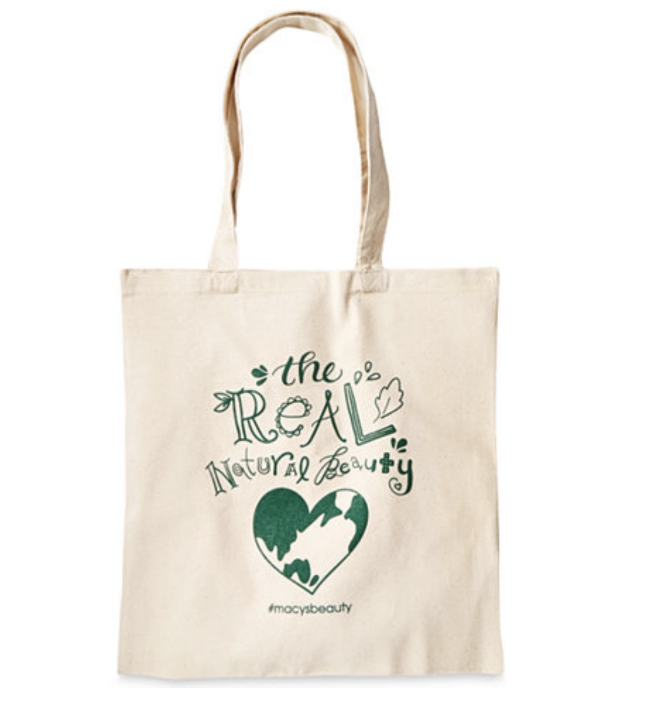 Macys Beauty The Real Natural Beauty Canvas Tote Bag