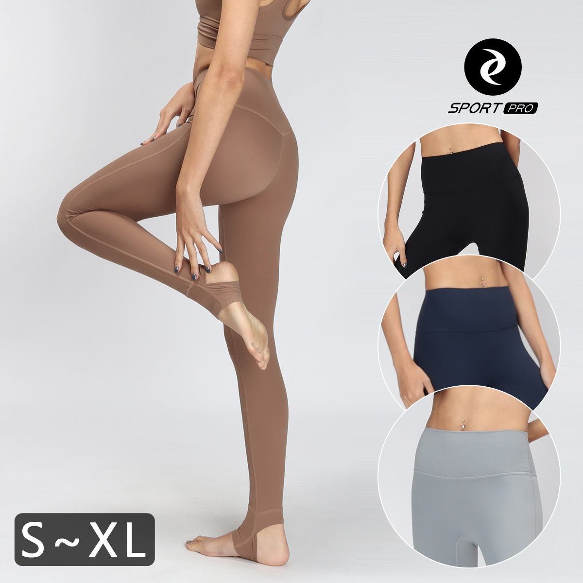 高腰踩腳美臀全長瑜珈/運動/緊身機能褲*