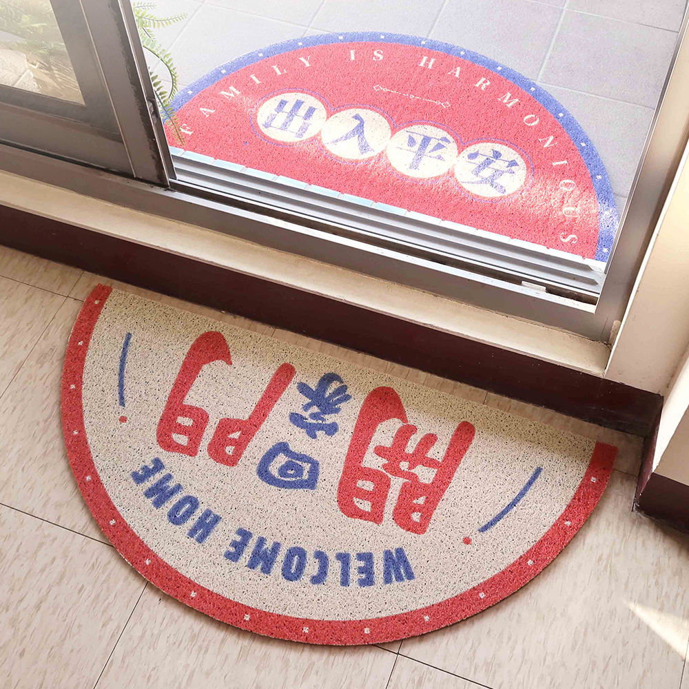 開門回家玄關半圓刮泥腳踏墊