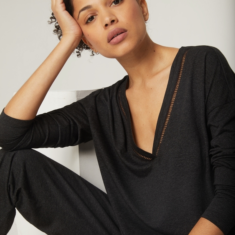 BRUME 霧 長袖上衣 碳灰色