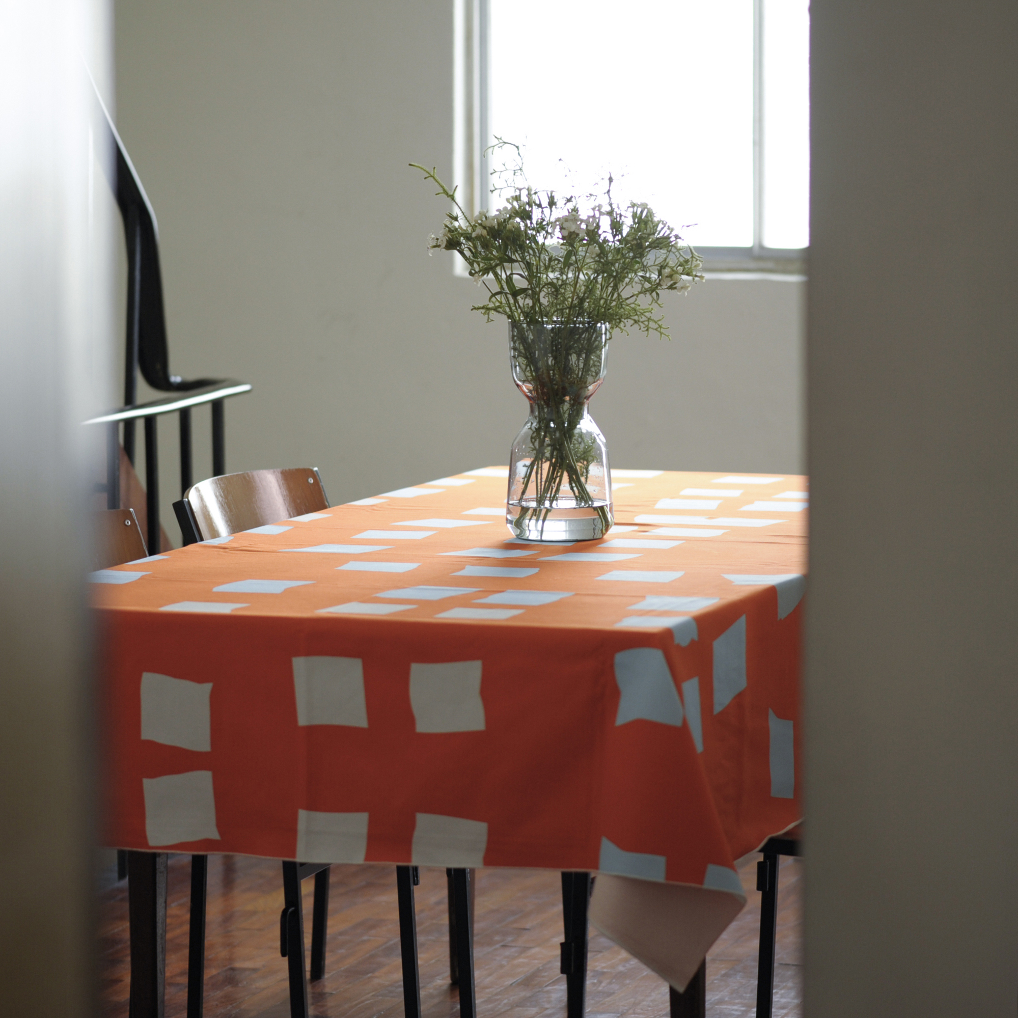 純棉印花帆布 / 桌巾 / 布料 / 風箏紅