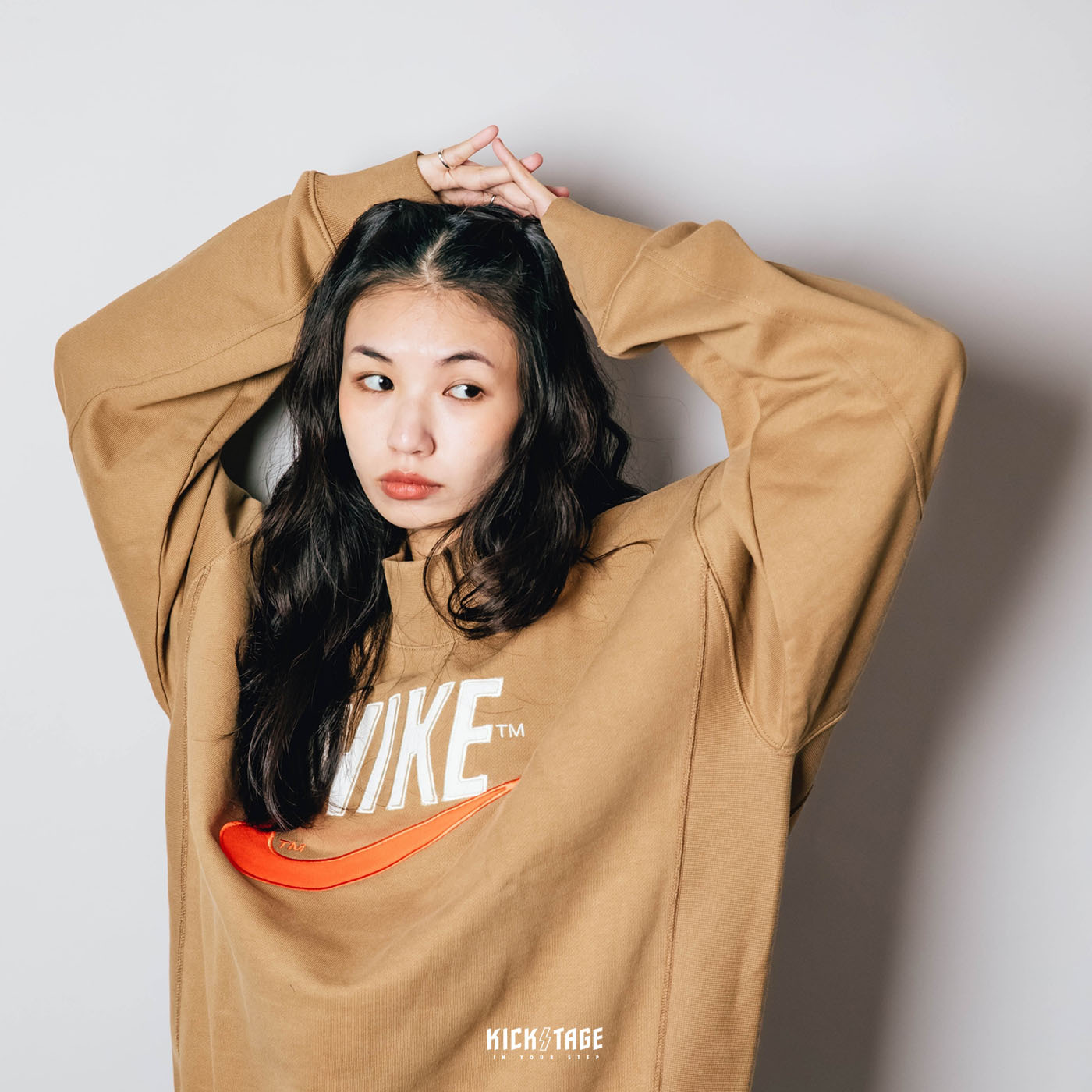*特價商品售出不退換*男女款 NIKE CREW 土棕色 灰色 大LOGO 刺繡 重磅 高領 衛衣 大學T 激似SUPREME 小高領【DM5274-258】SUP NIKEXSUP