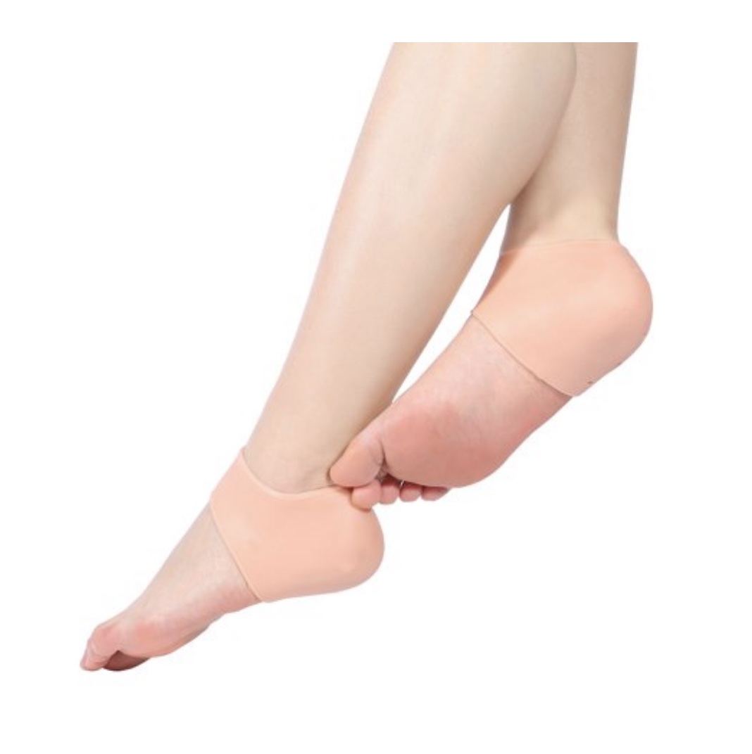 2PCS Silicone Moisturizing Gel Heel Socks, Women Heel C