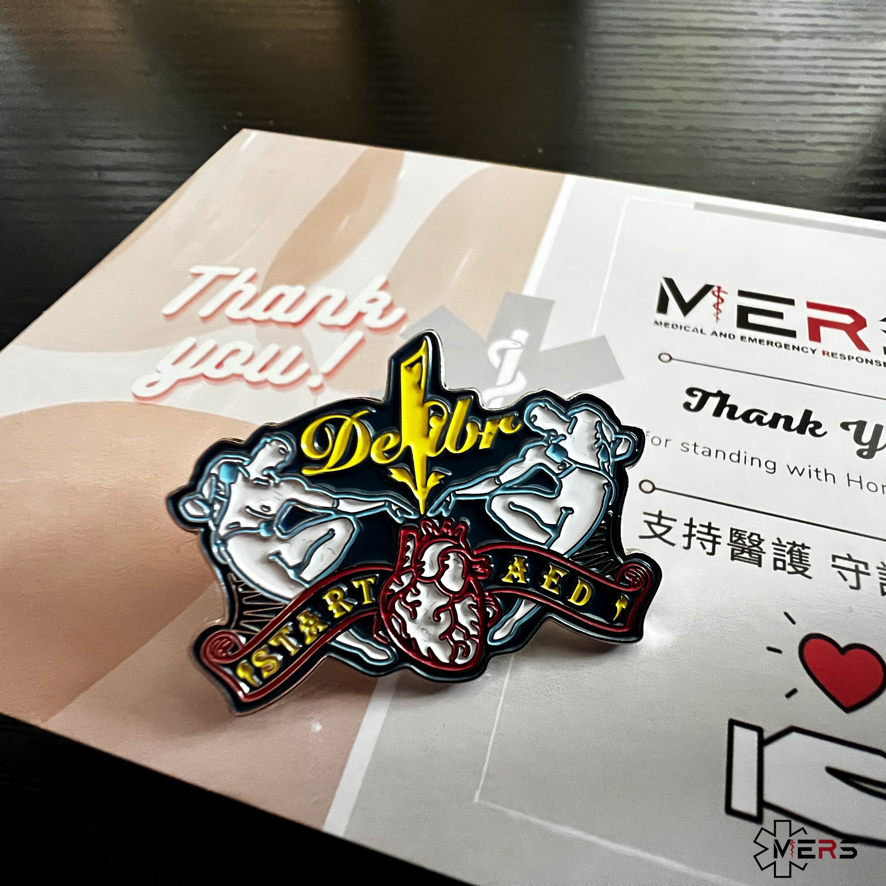 Panda Rescue AED 襟章