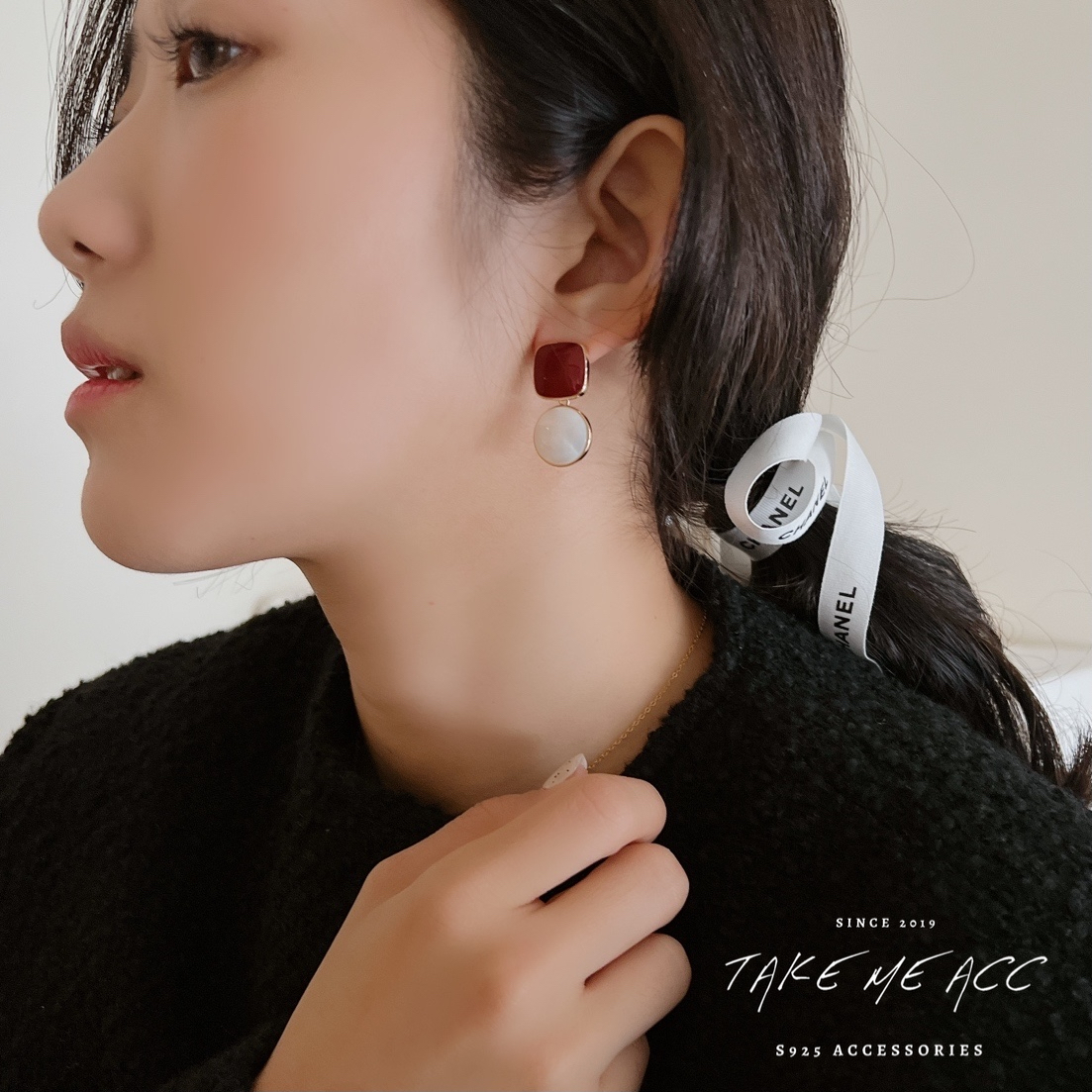 巴黎戀人 │ 純銀針耳環