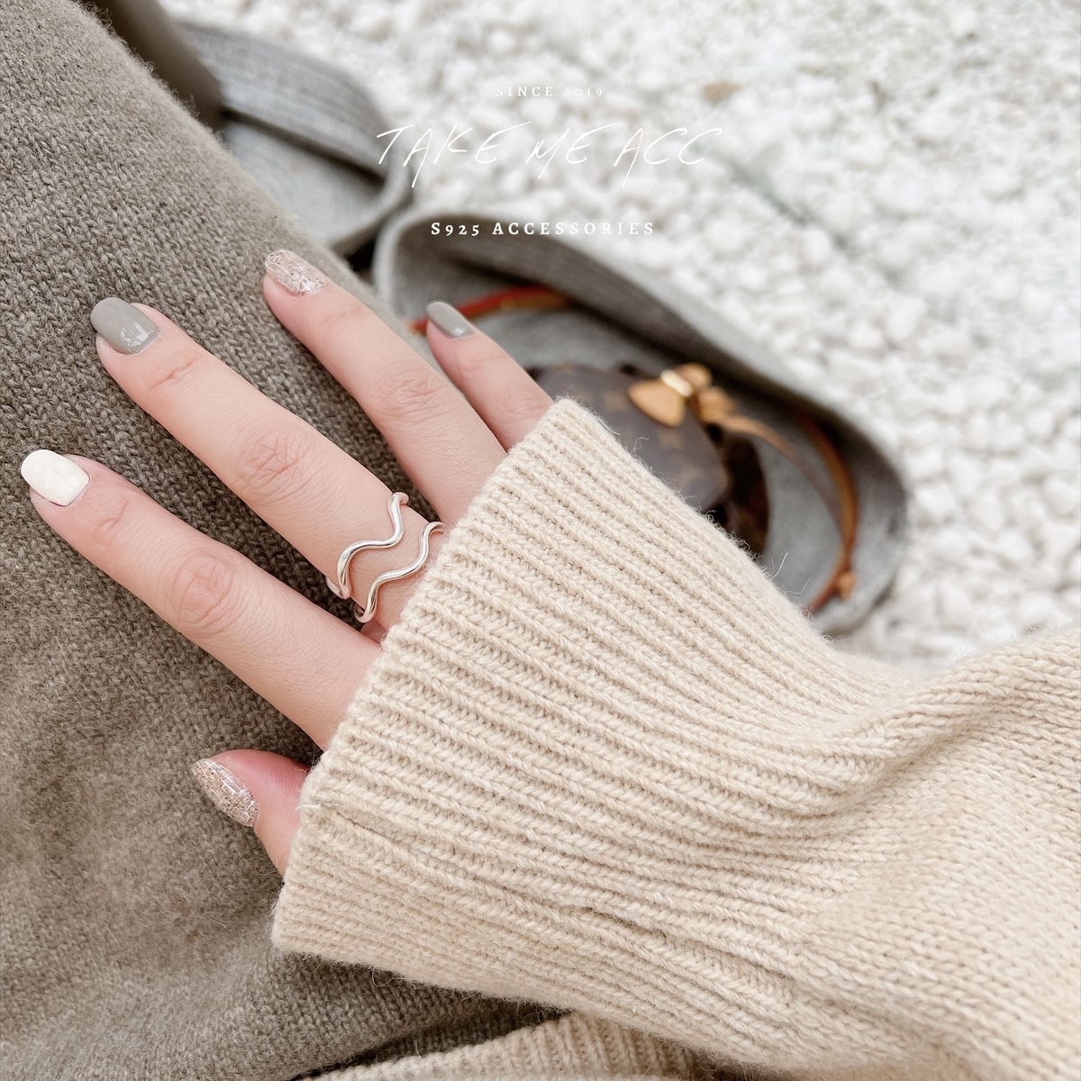 平行海浪 │ 純銀戒指