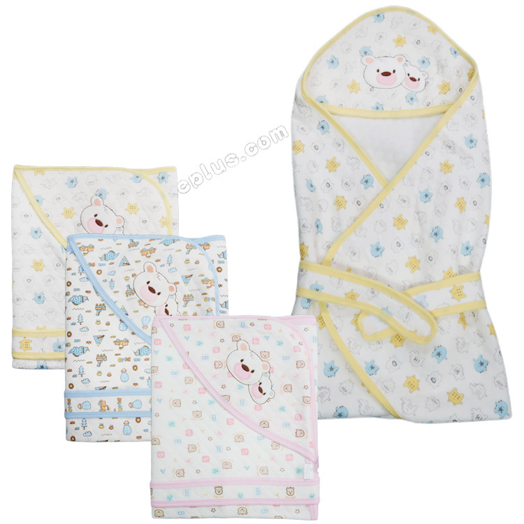 Koma Land: 嬰兒印花夾棉抱毯 (魔術貼款) BE4005