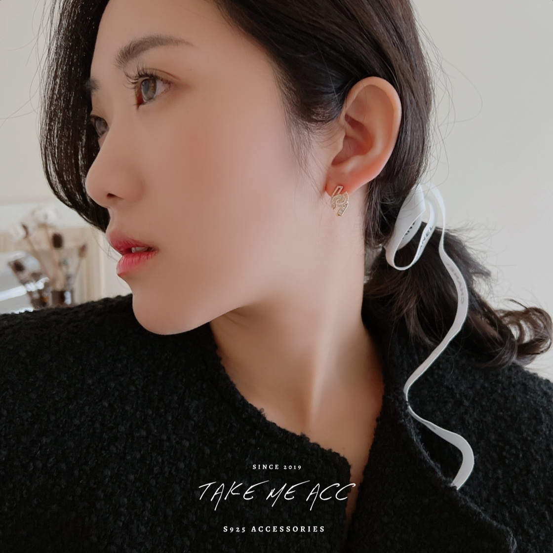 與妳共舞 │ 純銀針耳環