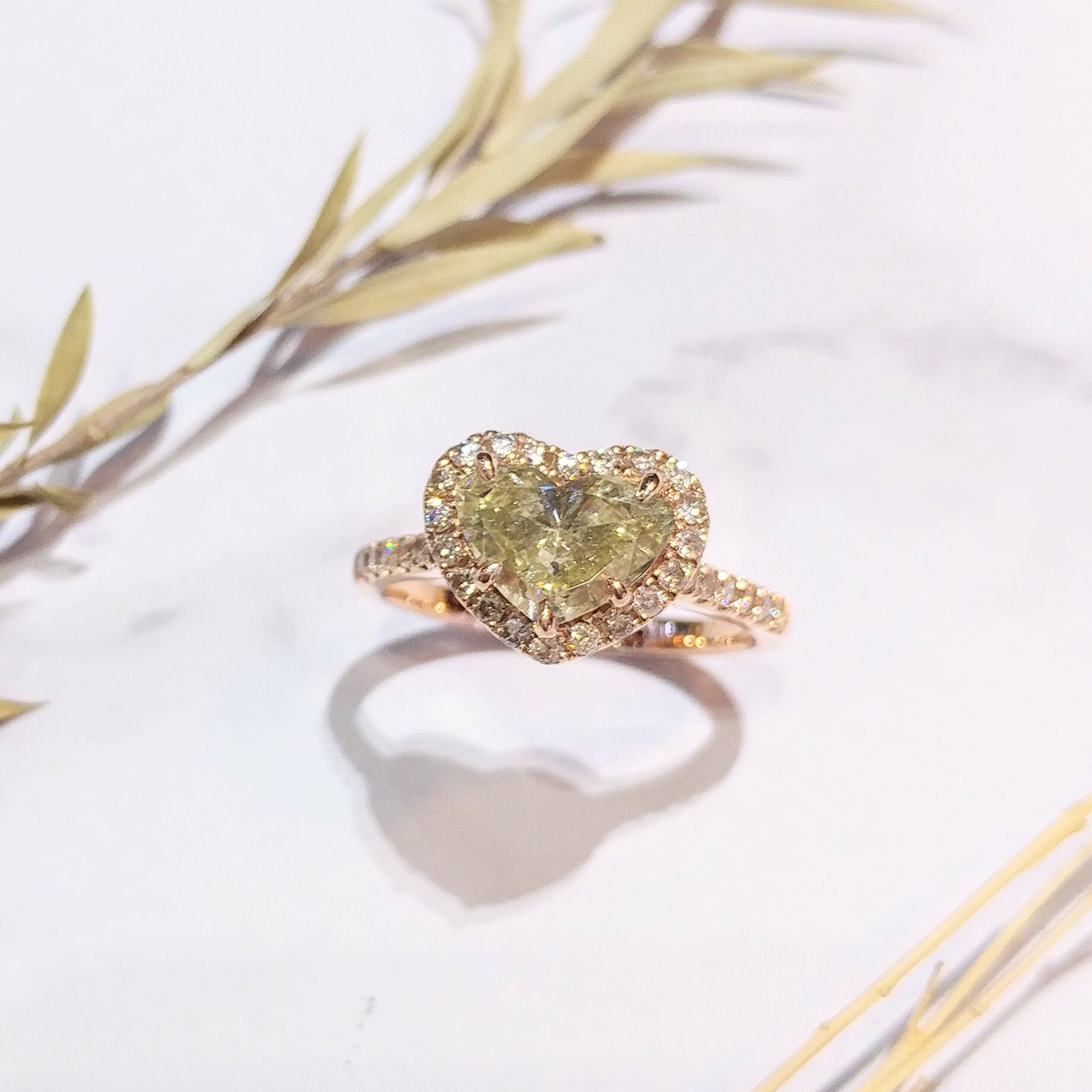 18K Rose Gold 1.37ct Diamond Ring