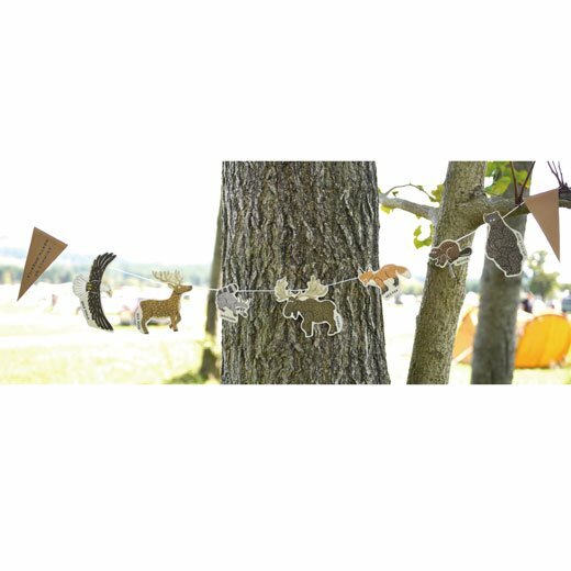 OKATAOKA 露營熊好朋友 花環掛旗卡片 日本Greeting Life