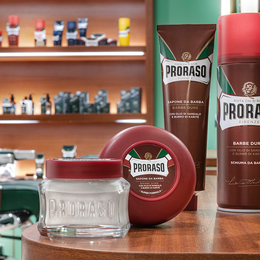 義大利 Proraso - 鬍前軟化膏（紅標 / 滋潤檀香）