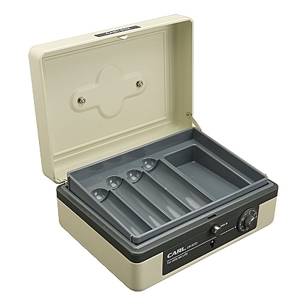 Carl 7.7" 錢箱 CB-8200 (雙層密碼鎖及鎖匙兩用)