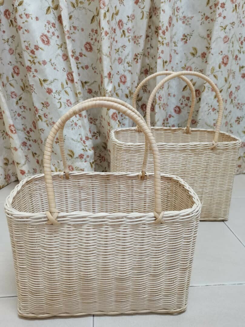 Local Handmade Rectangle Basket (2 in a set)