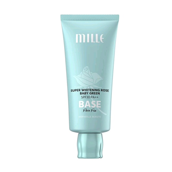 MILLE SUPER WHITENING BABY GREEN BASE SPF 30 PA++ FACE FIX