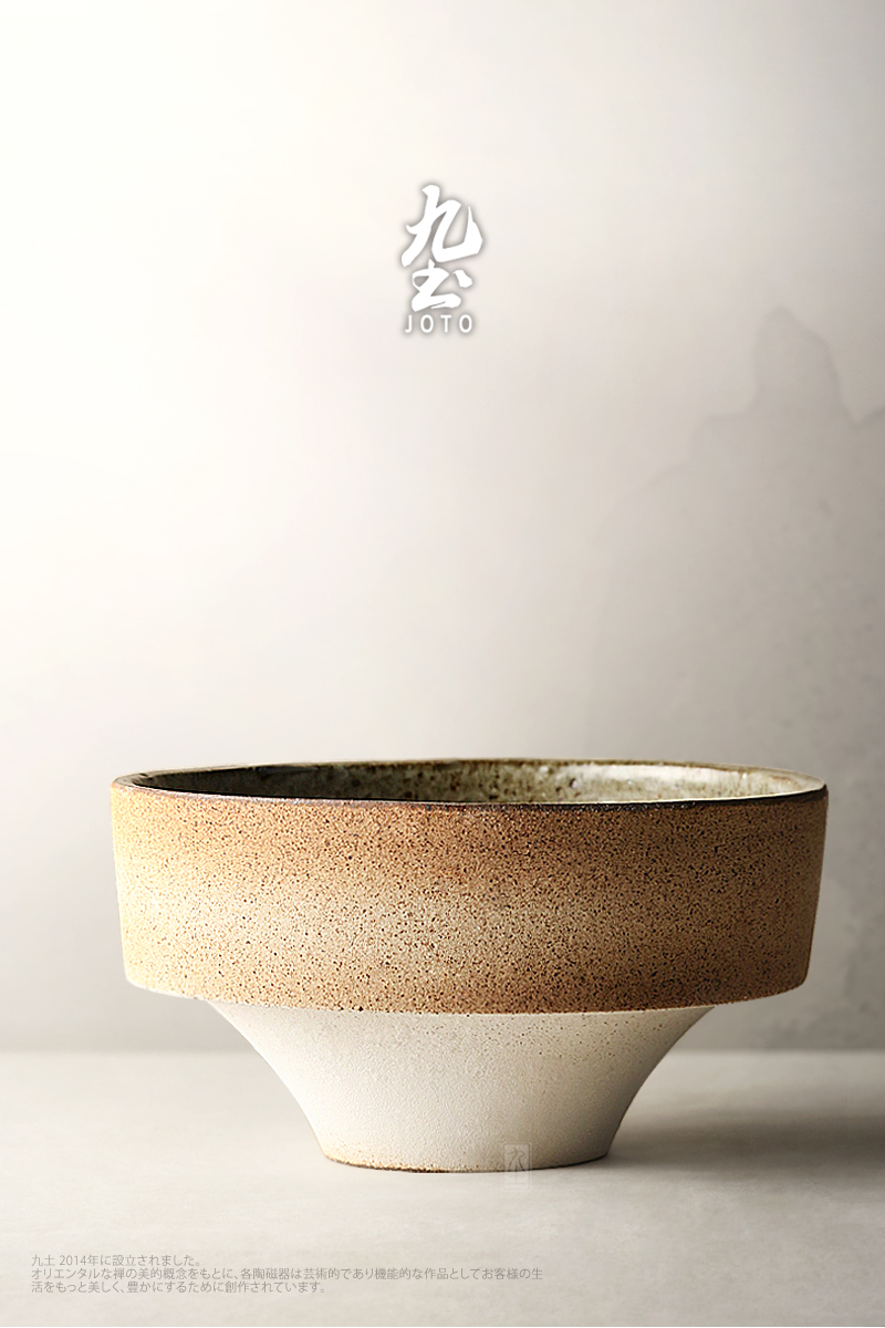 【民藝】花器 土器 九土禪意手工粗陶插花花器_DER0096
