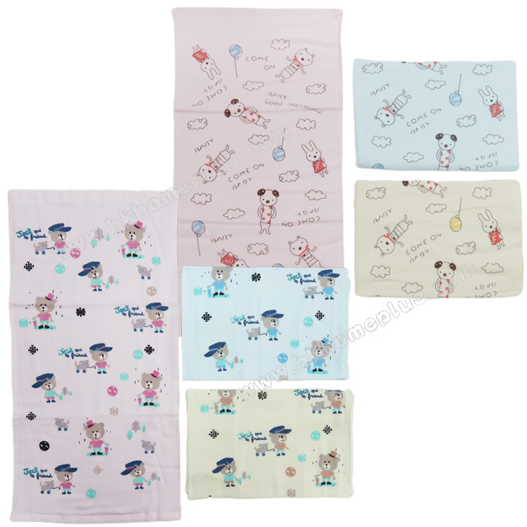 6條裝 印公仔紗布童巾 4110211
