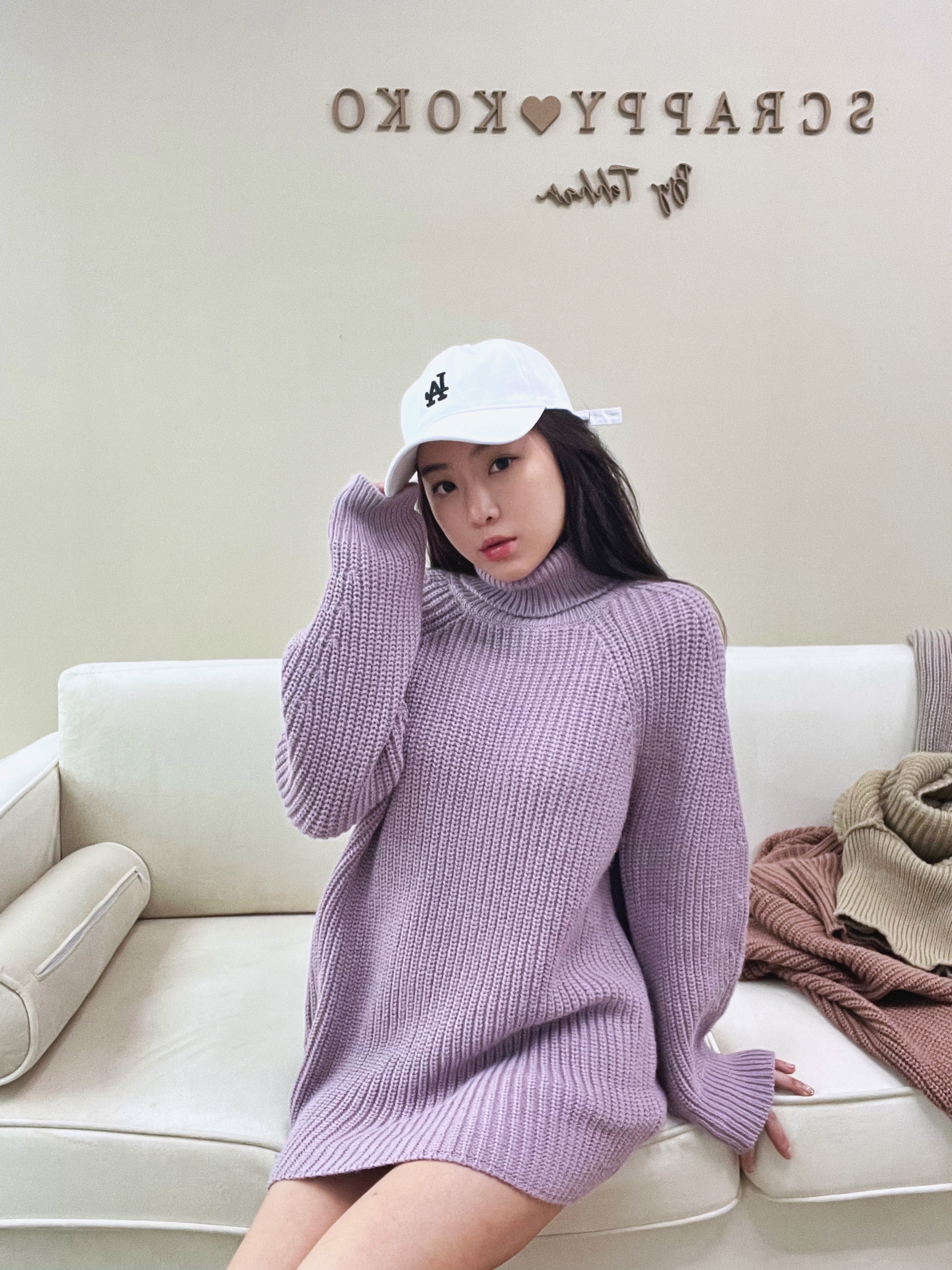 Warmth in winter 冬日暖陽 高領厚針織