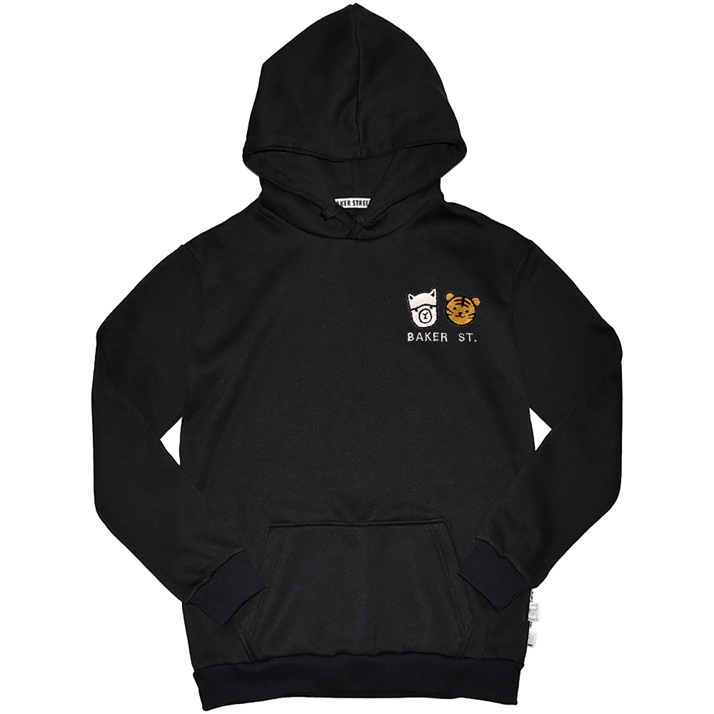 Embroidery-虎虎好朋友 刺繡 高磅數長袖帽T