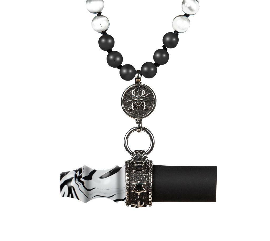 Japona Mouth Tip Samurai Beads White