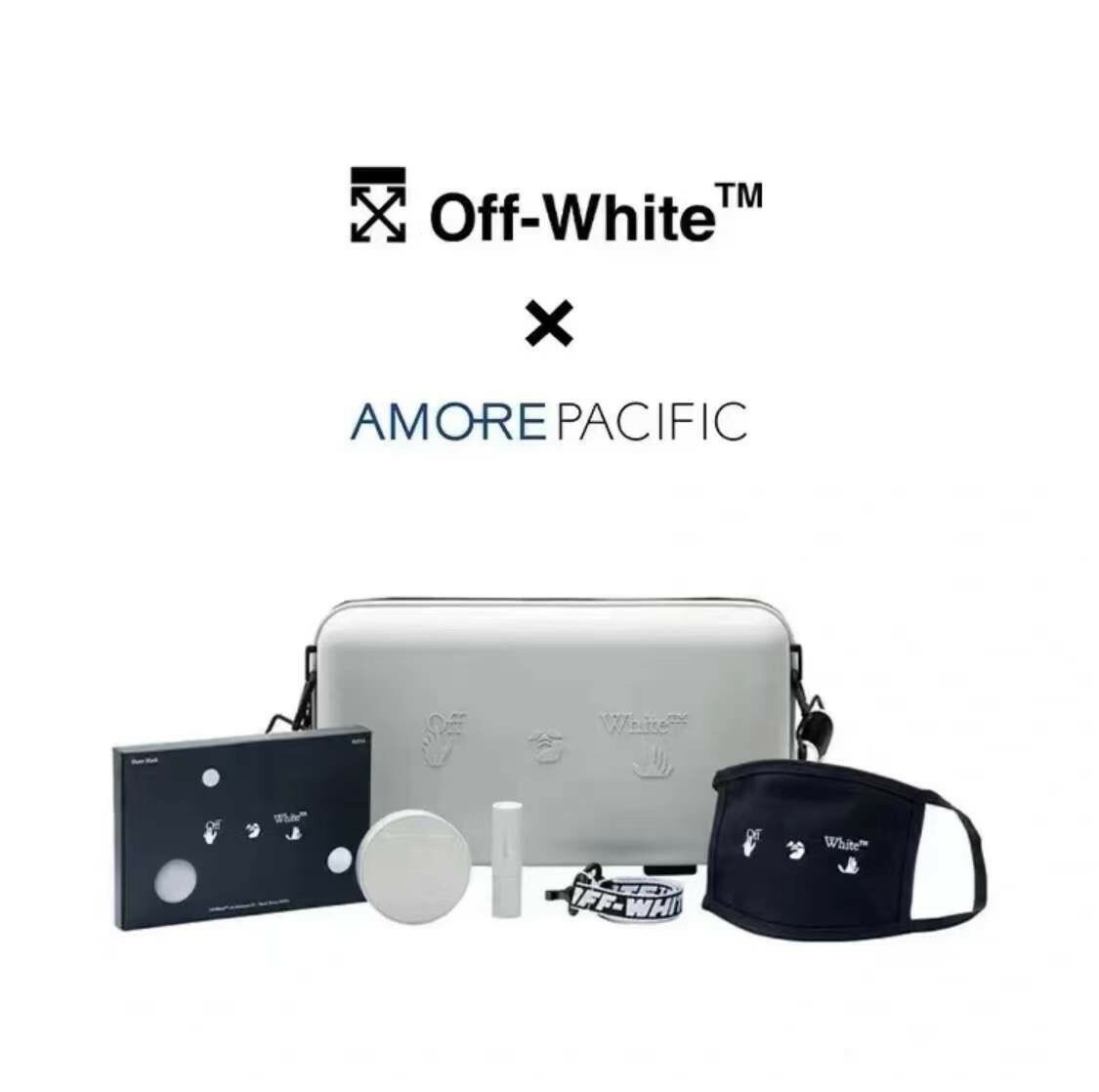 OFF-WHITE x AMORE PACIFIC 韓國🇰🇷愛茉莉 太平洋 美妝保養箱 收納盒 聯名登機側包