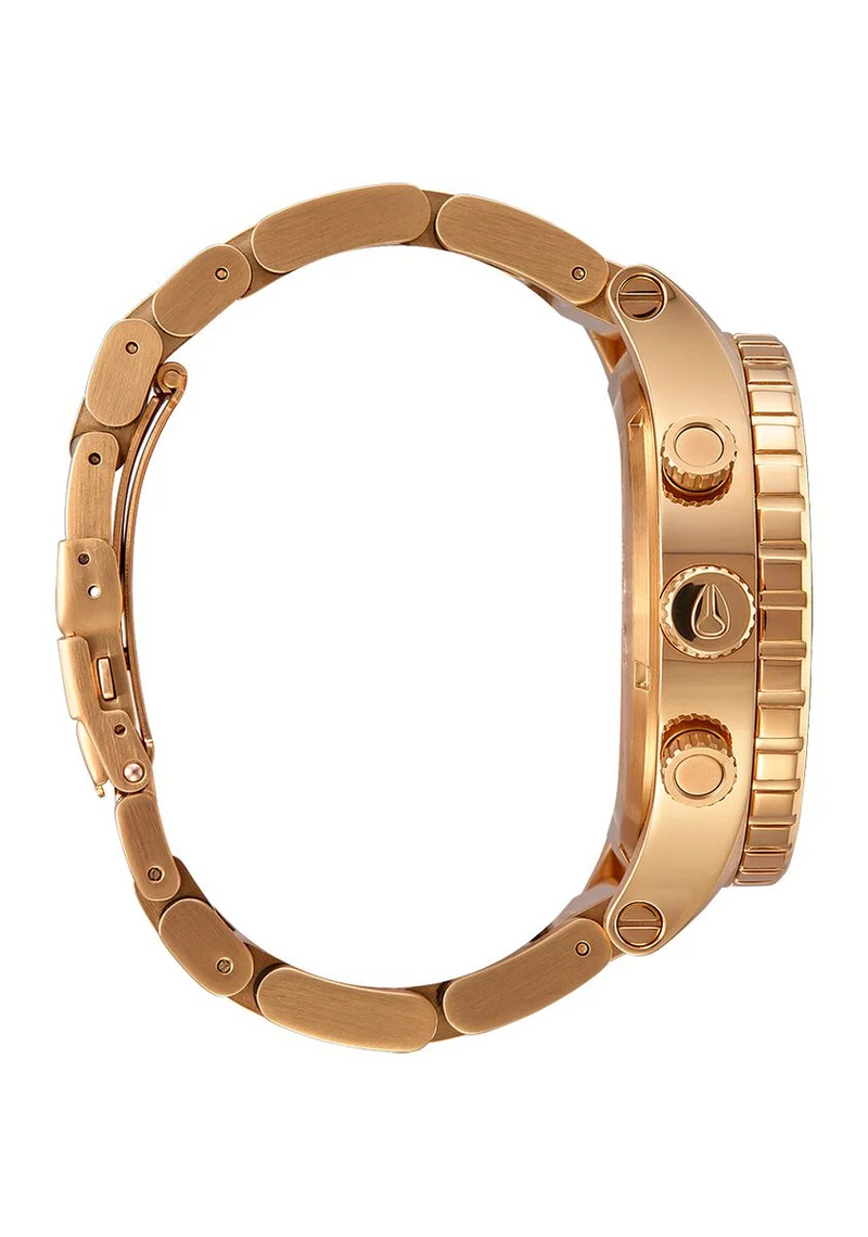 萬年鐘錶 - NIXON 尼克森 THE 51-30  CHRONO 計時碼表系列超閃全金大錶徑男錶300M防水  A083-3192 錶徑51MM