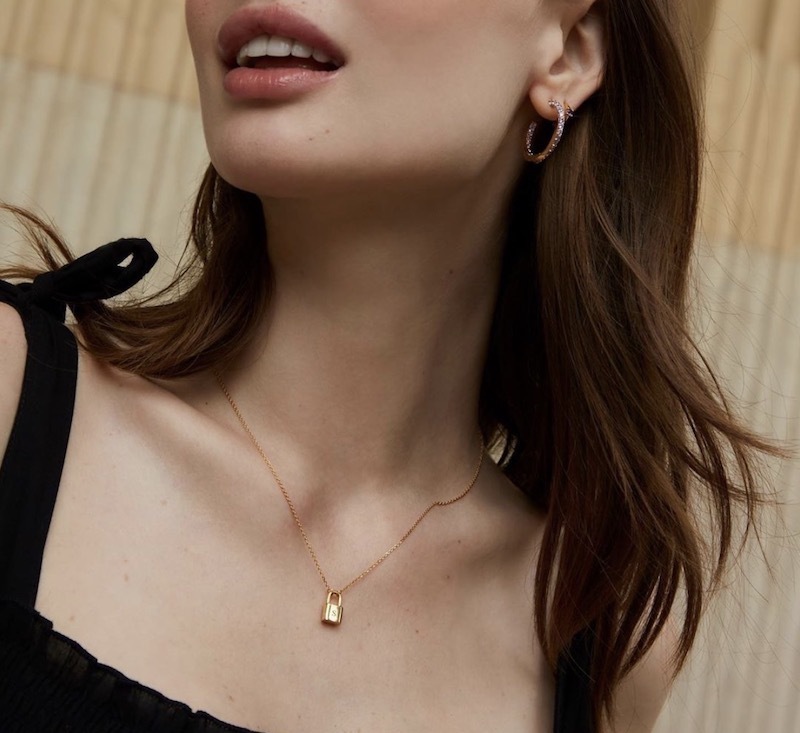 14K金精緻小鎖頭 鎖骨鍊