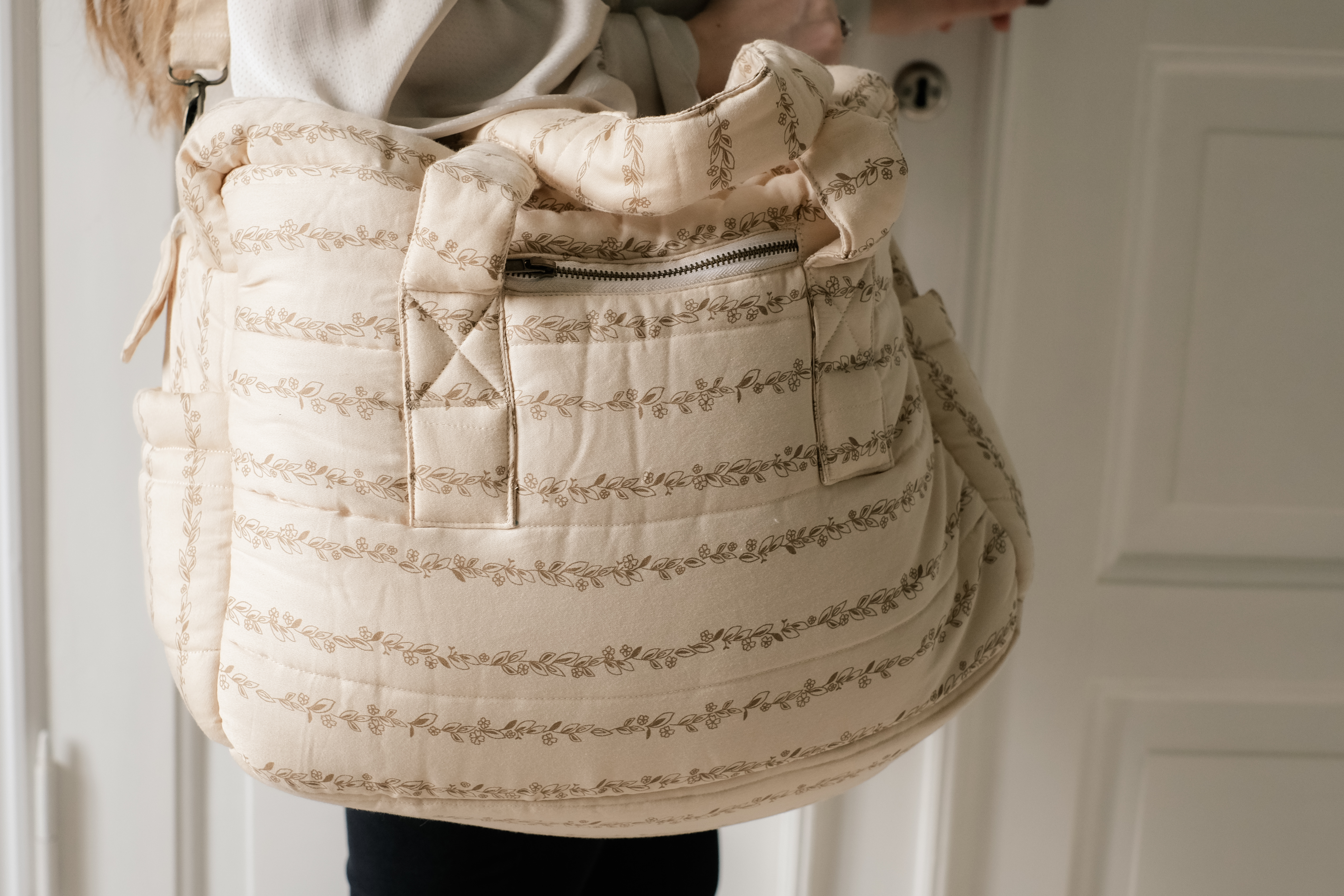 That's mine-有機棉時尚媽媽包-Leaves stripe