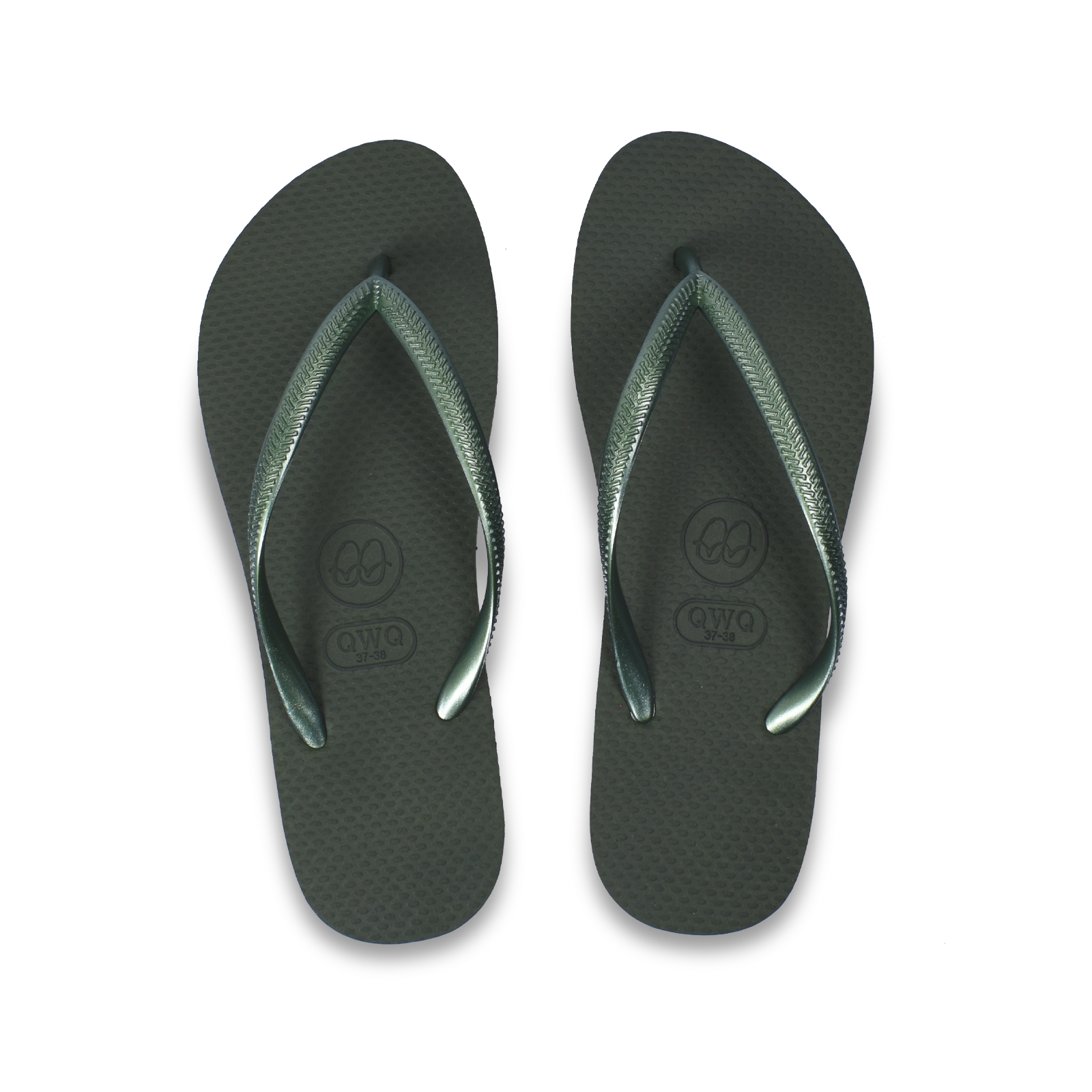 Slim窈窕系列 夜幕綠 女款平底人字夾腳拖