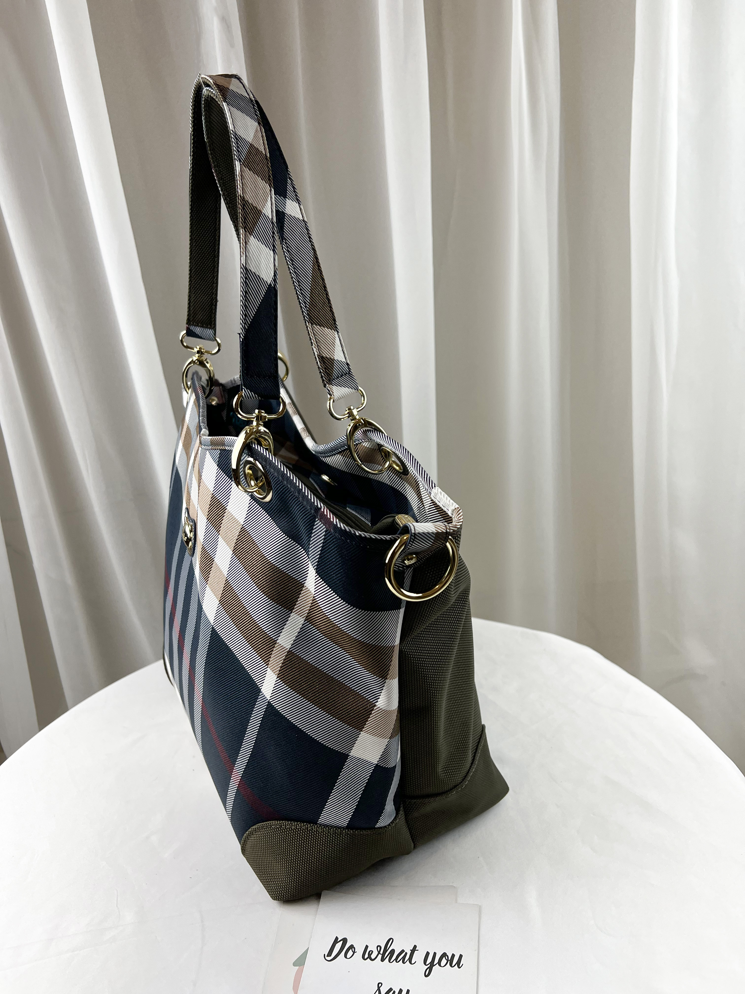 GOODS 大格綠 經典拼色防潑水手提包 / 側背包 #29472