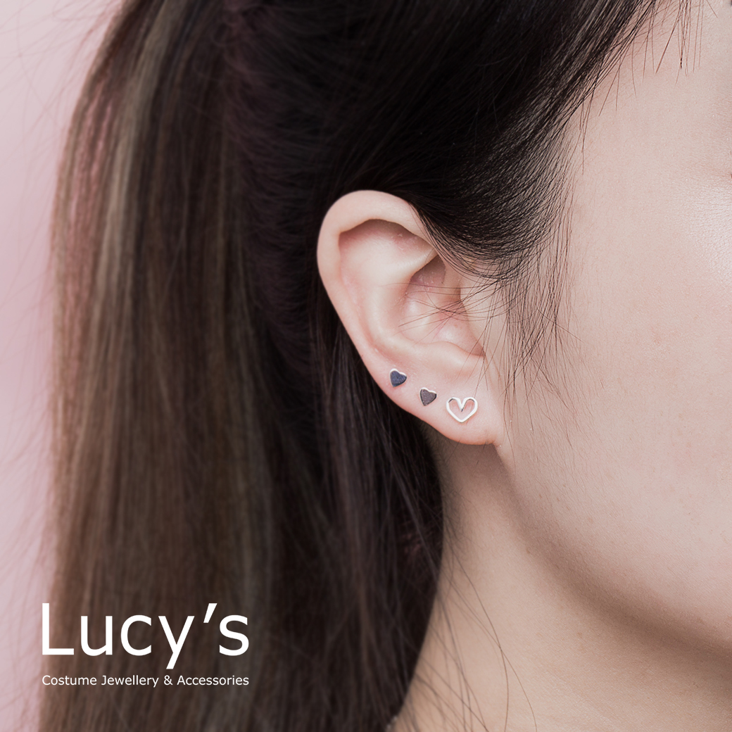 925純銀〔輕銀系列〕標準愛 耳環 (99294)