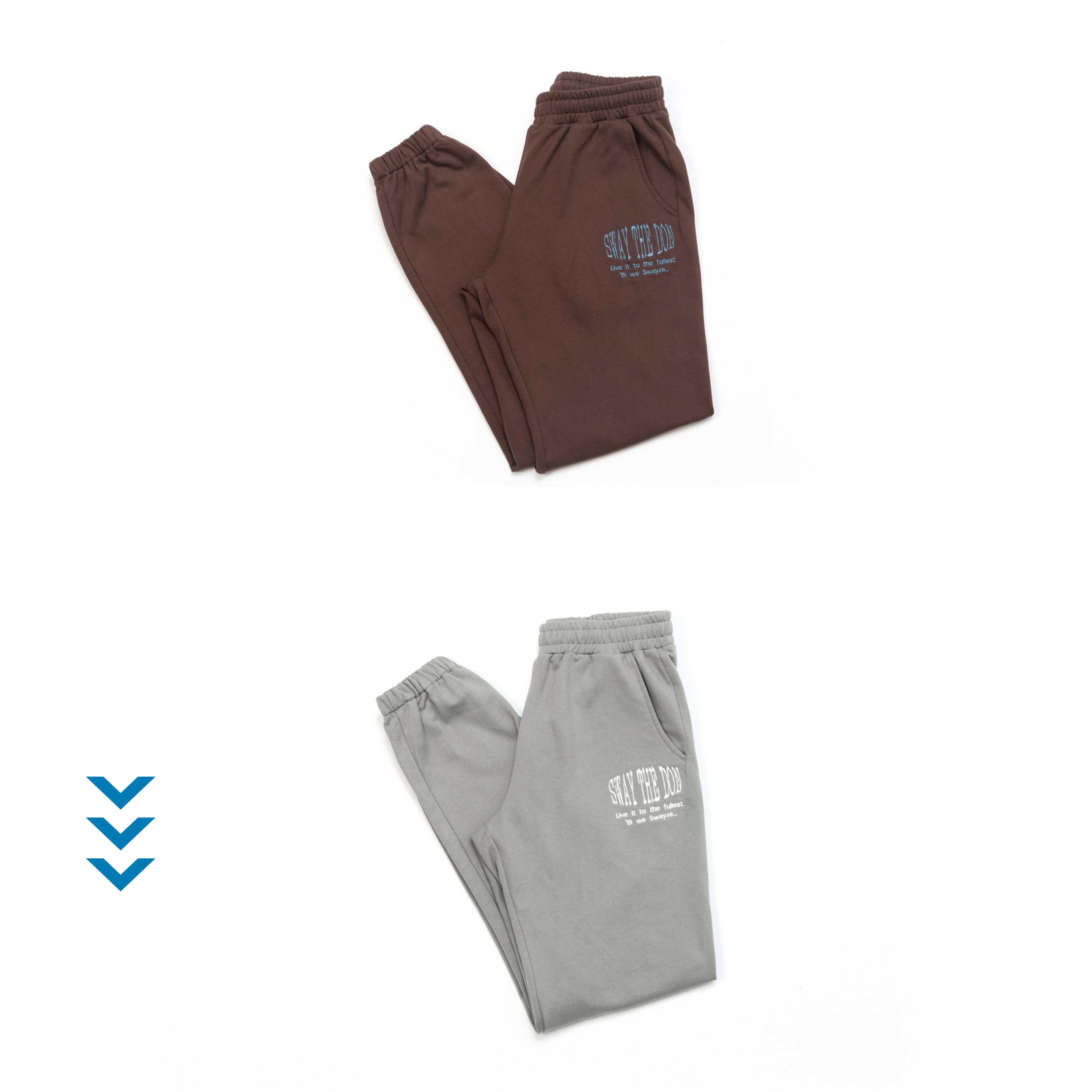 Sway The Don｜Logo Sweatpants (Brown/Olive grey)
