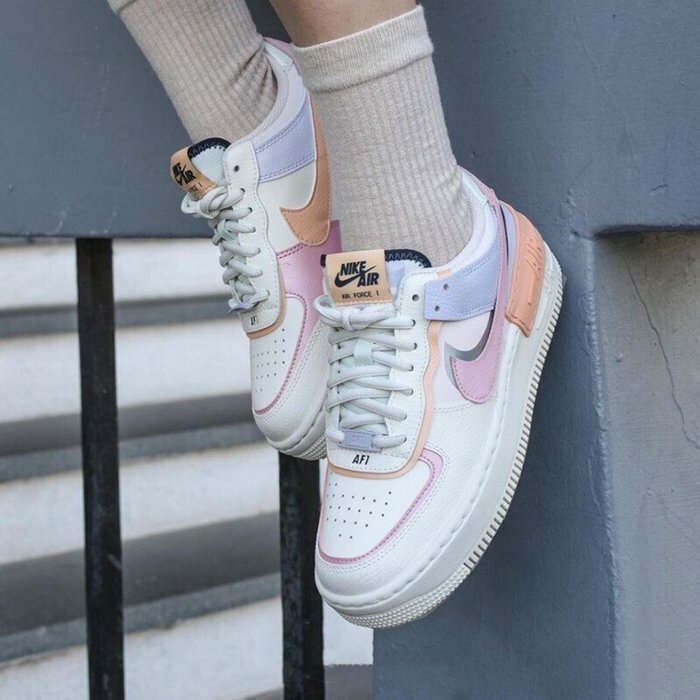 NIKE W AIR FORCE 1 SHADOW 馬卡龍配色 增高厚底