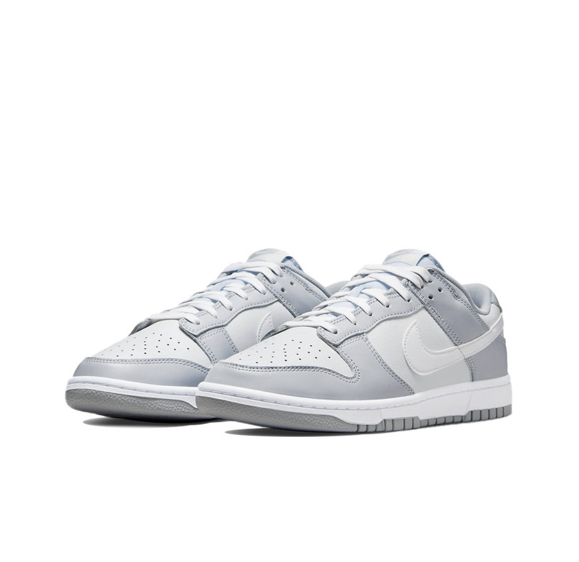 nike dunk grey and white low