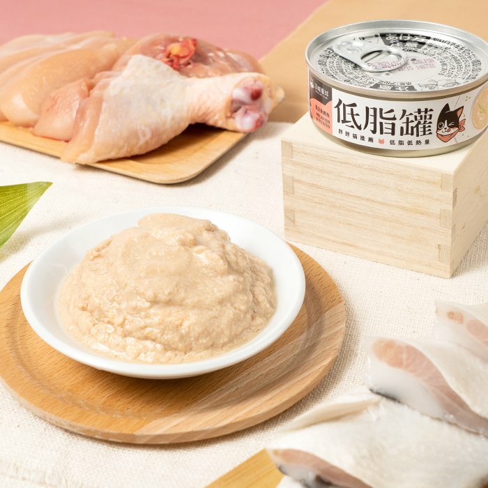 汪喵星球 - 貓咪低脂無膠主食罐 (虱目魚鰹魚) 80g