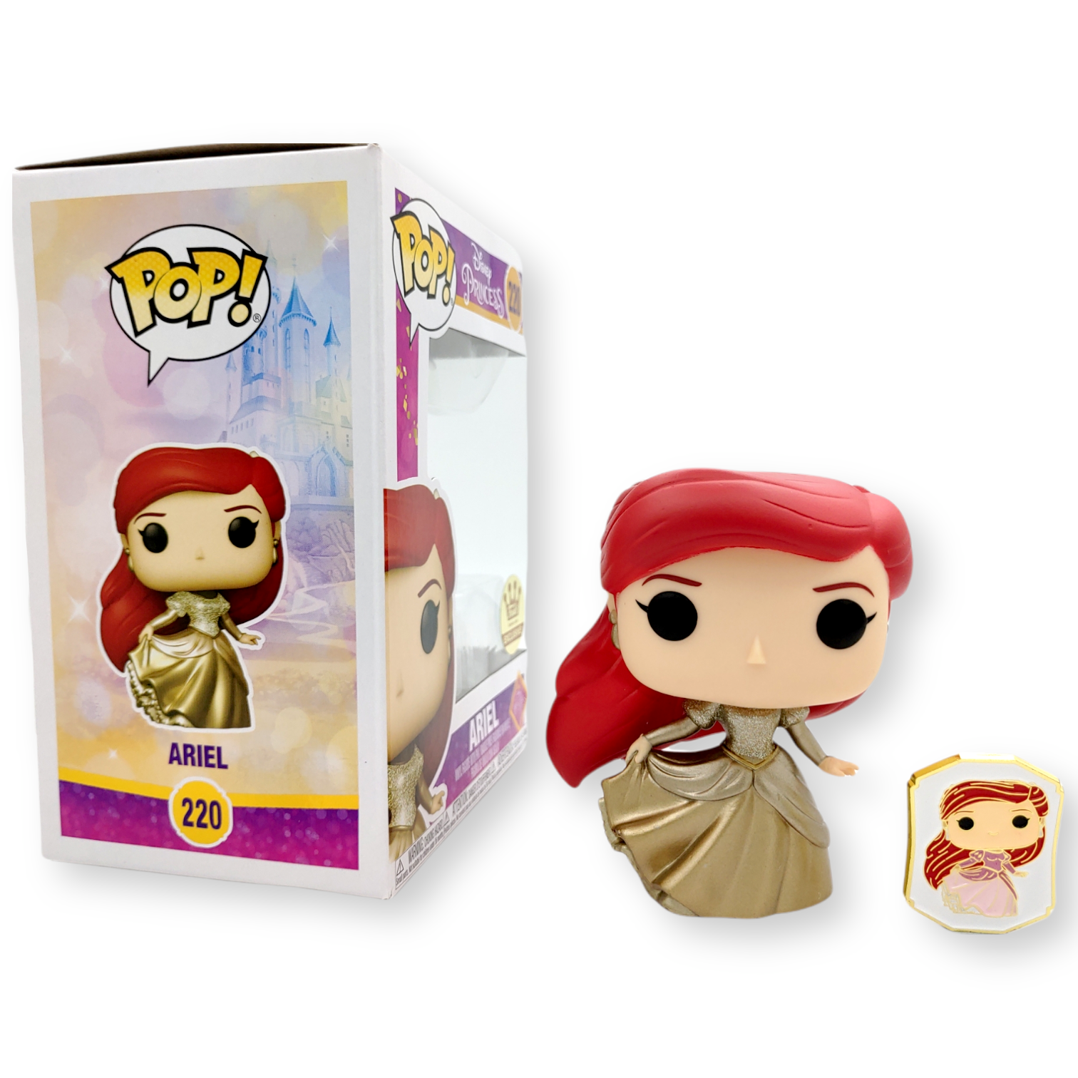 FUNKO POP終極公主<小魚仙>人魚公主(金鑽版連襟章) -No.220