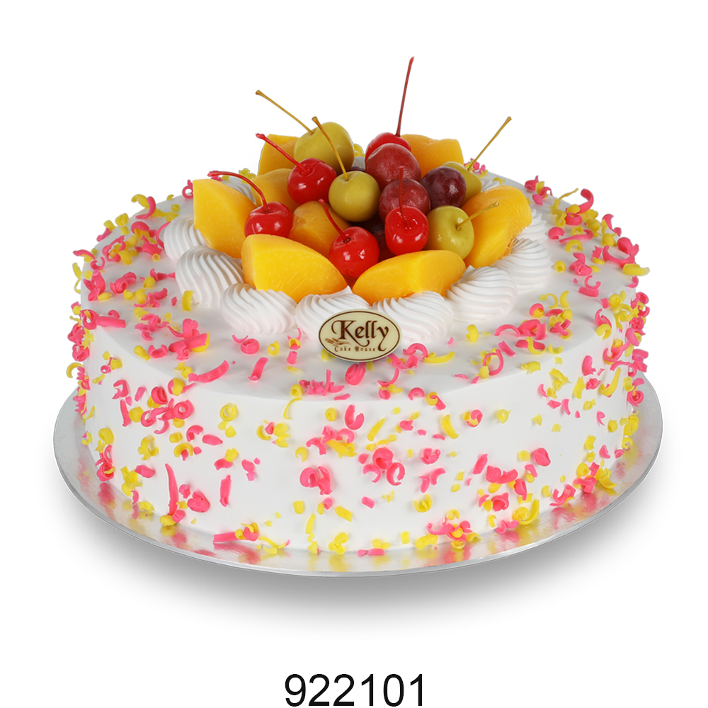 Fresh Cream Fruit Cocktail Cake