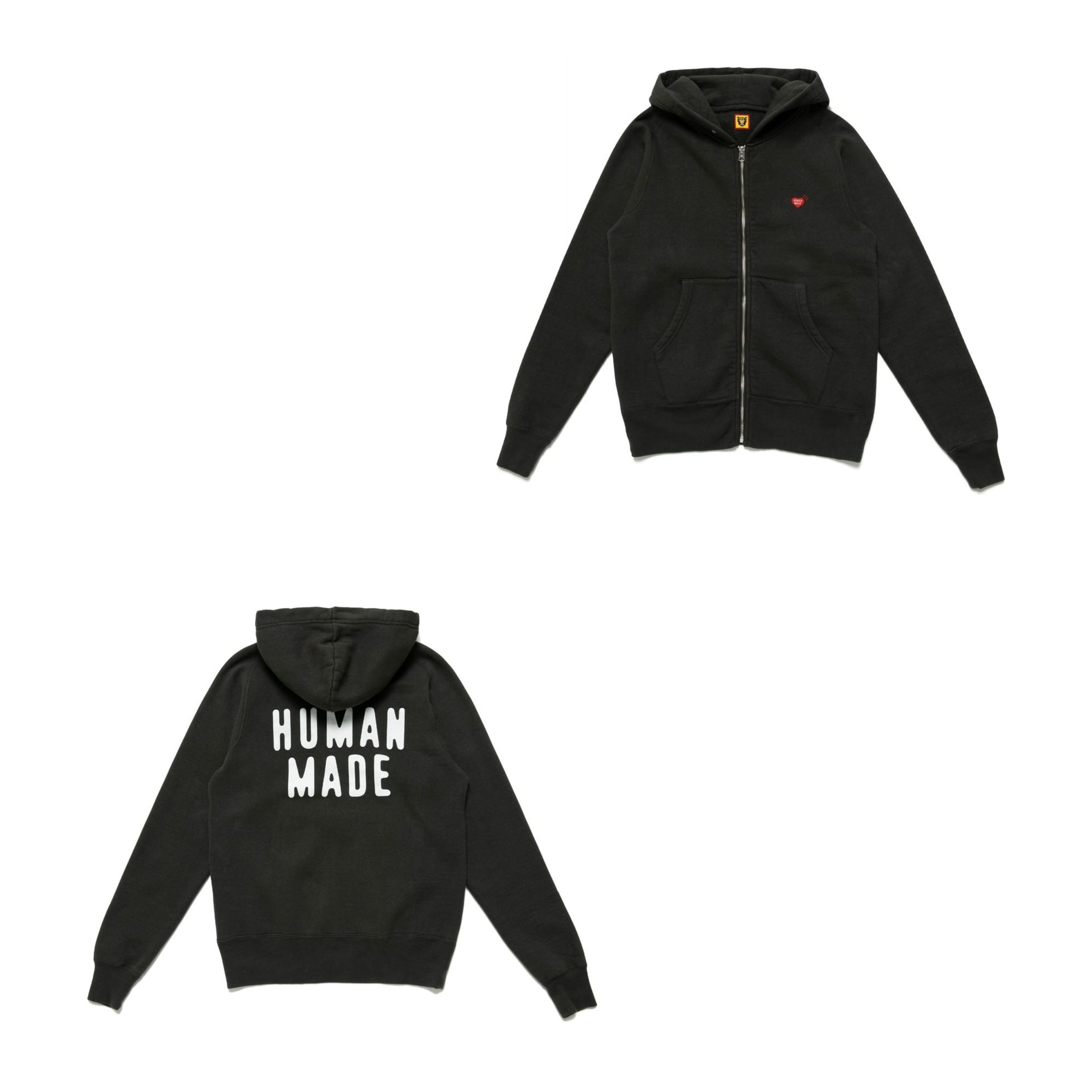 2022SS HUMAN MADE ZIP HOODIE 拉鍊連帽外套刺繡紅愛心現貨