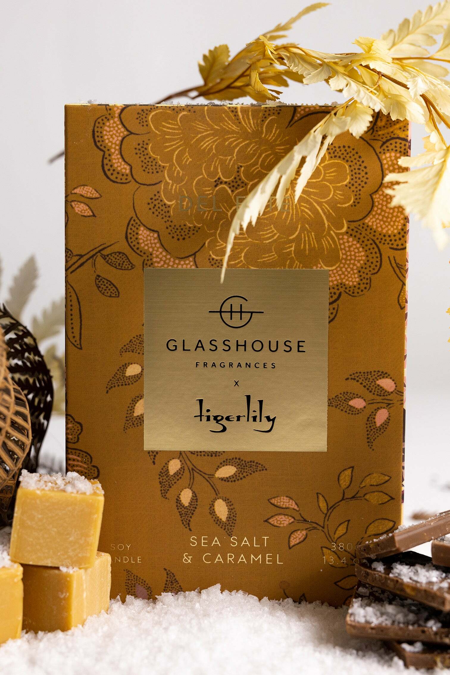 Glasshouse x Tigerlily Del Este Candle - Sea Salt & Carame