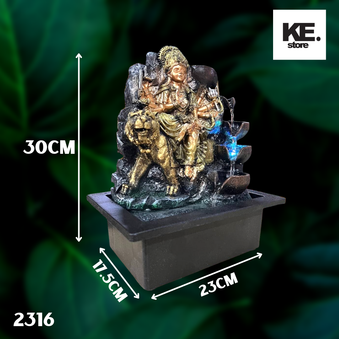 DURGA AMMAN WATER FOUNTAIN INDOOR/HOME DECORATION/DESKTOP DECORATION/OFFICE TABLE/KE2316