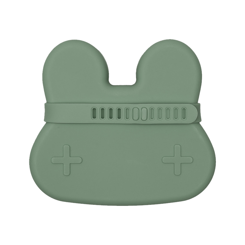 澳洲We Might Be Tiny 矽膠防滑便當盒兔寶寶-灰綠