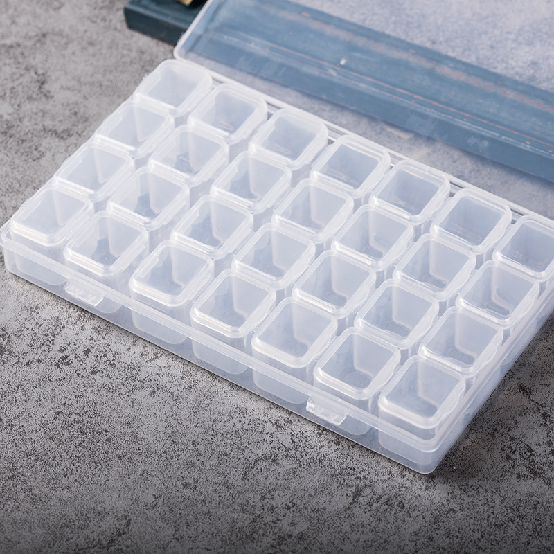 美甲飾品獨立盒-28格 / 透明色