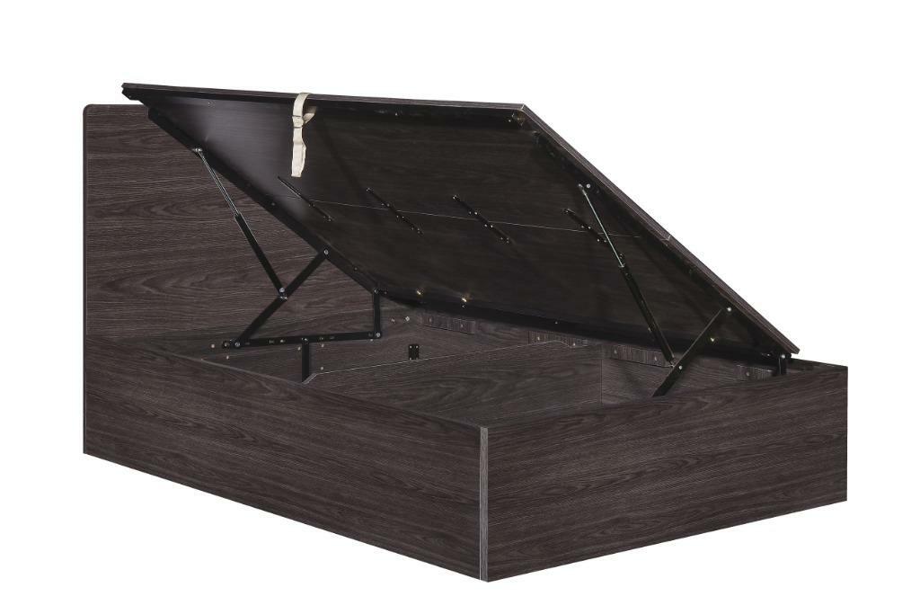 113系列 黑橡木色 木板屏油壓床架