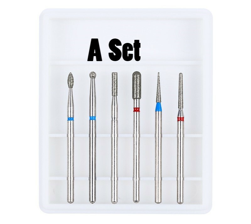 俄式修甲鑽頭 6支套裝  (A&B 套裝)