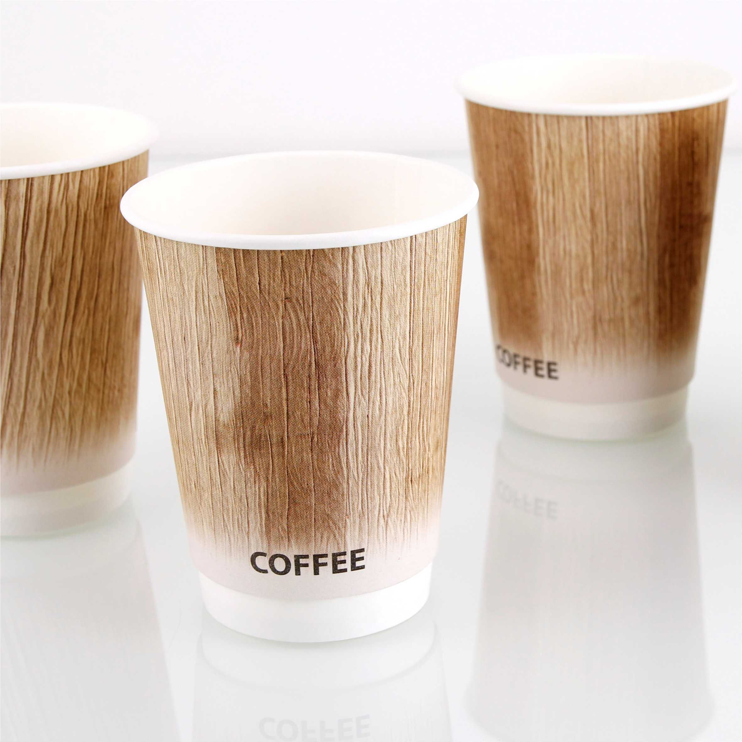 公版雙層中空杯 12oz 木紋