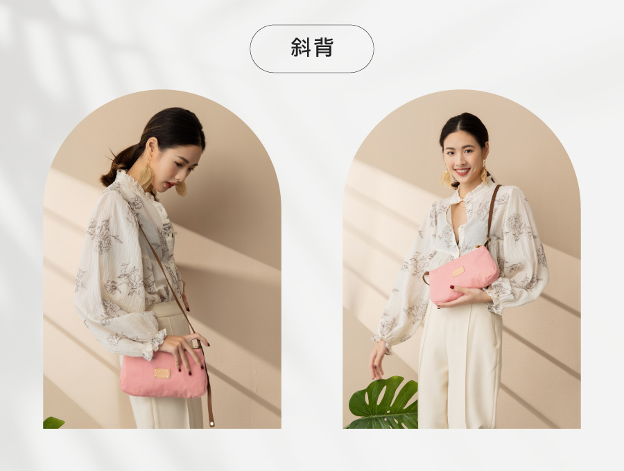 粉色斜背包 女性休閒包 輕量型斜背包 防潑水斜背包 側背包 輕量斜肩包  Soldier 未來之境斜肩包 satana SOS2830-631 浮光粉 商品介紹 3