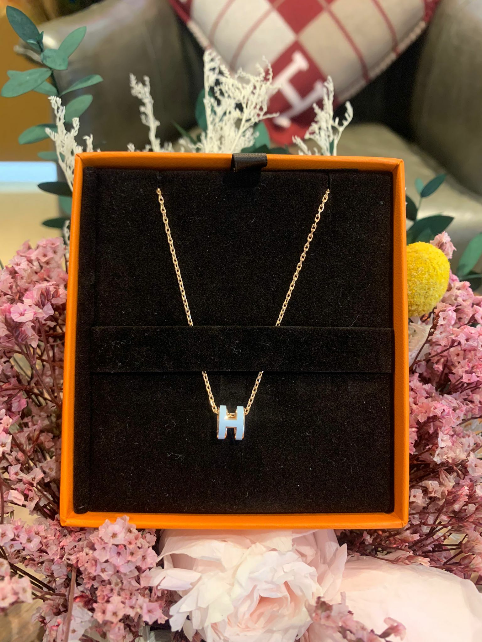 Mini pop H necklace U2 bleu zephyr CD