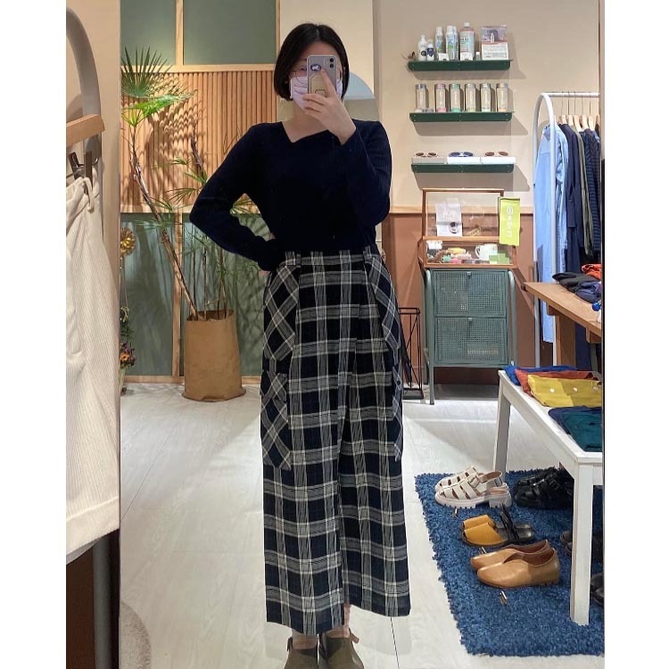 翻譯練習打摺格紋長褲-奇遇