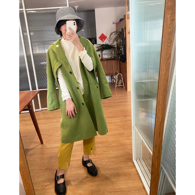 JUNIOR二世 毛料長大衣-小逕花園